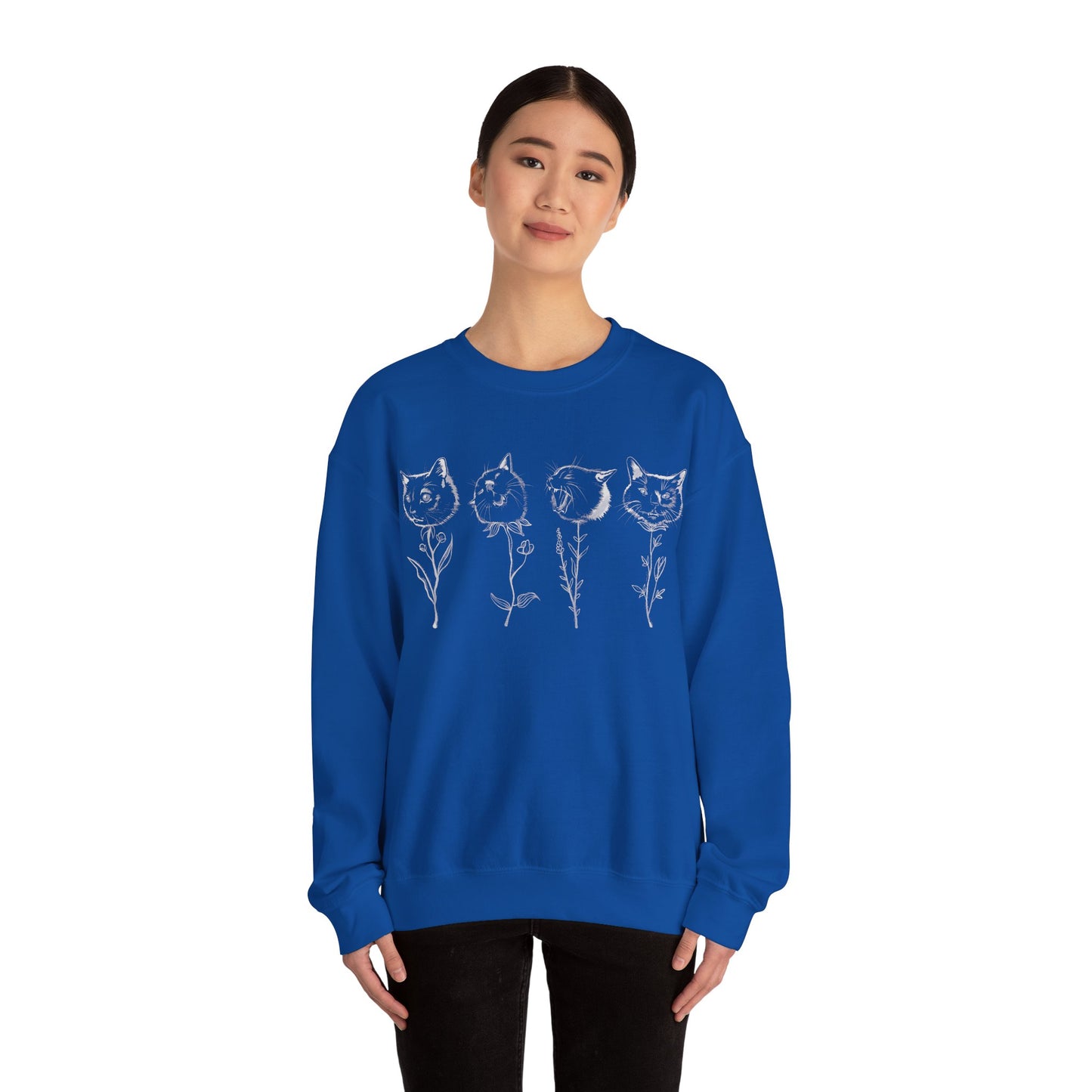 Buddha Flower Basic Crewneck Sweatshirt