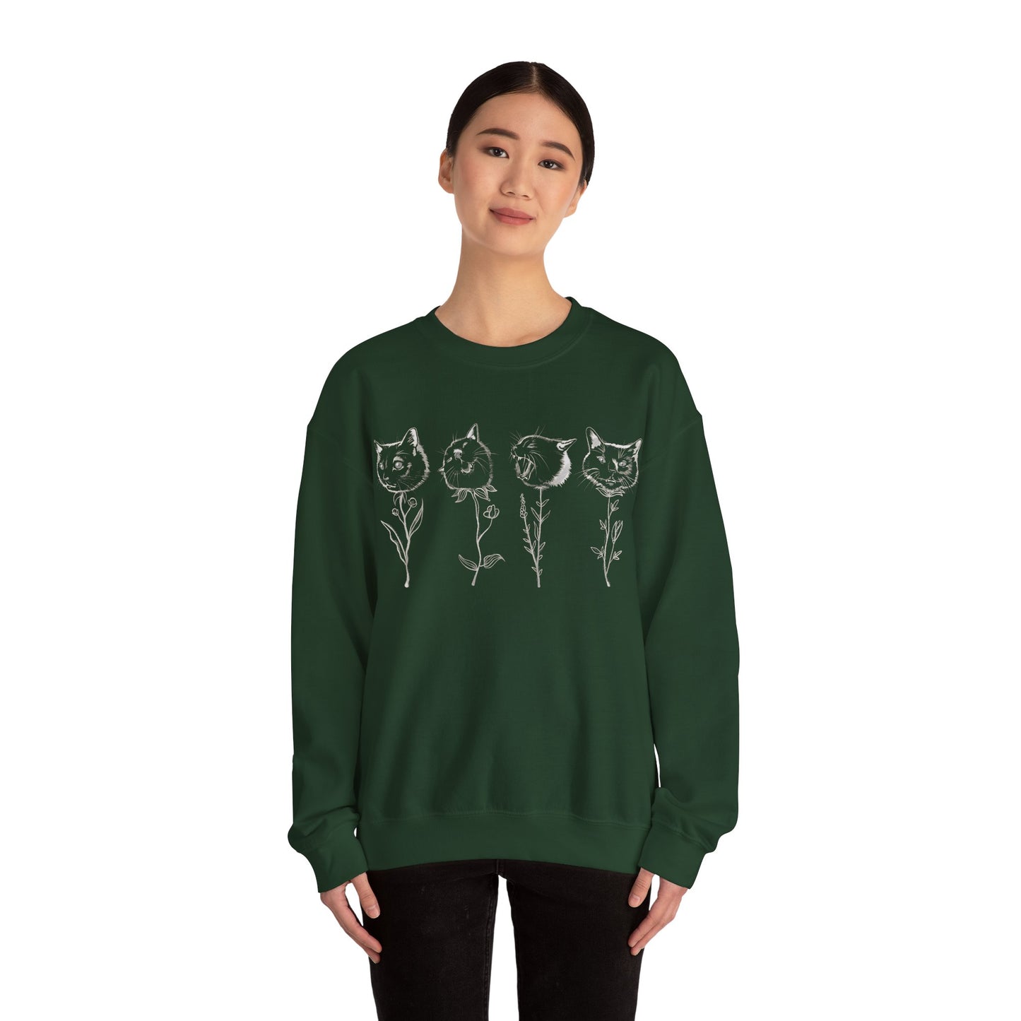 Buddha Flower Basic Crewneck Sweatshirt