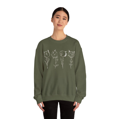 Buddha Flower Basic Crewneck Sweatshirt