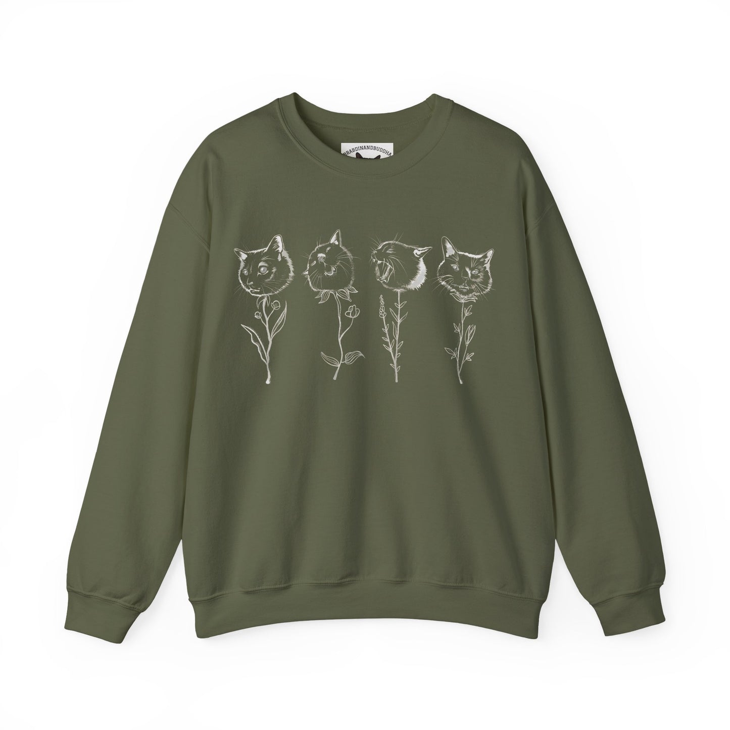 Buddha Flower Basic Crewneck Sweatshirt