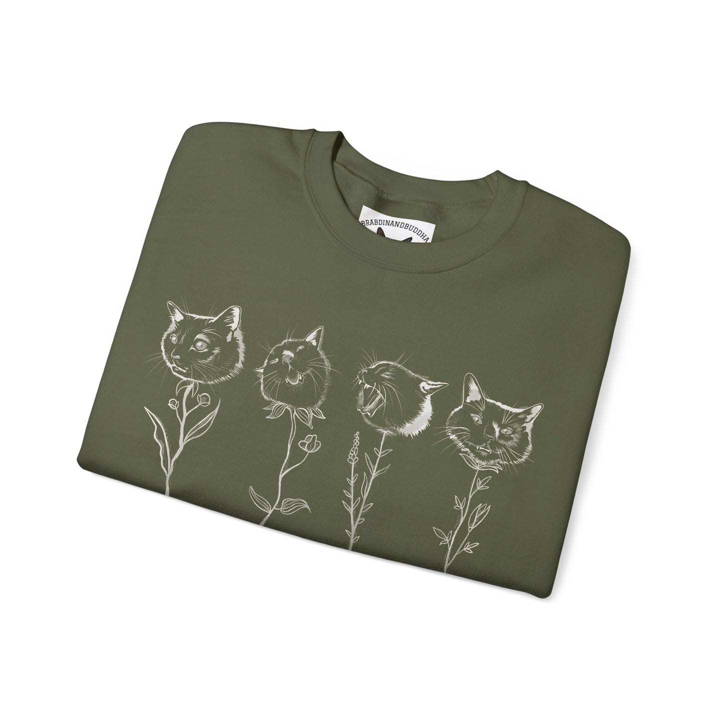 Buddha Flower Basic Crewneck Sweatshirt