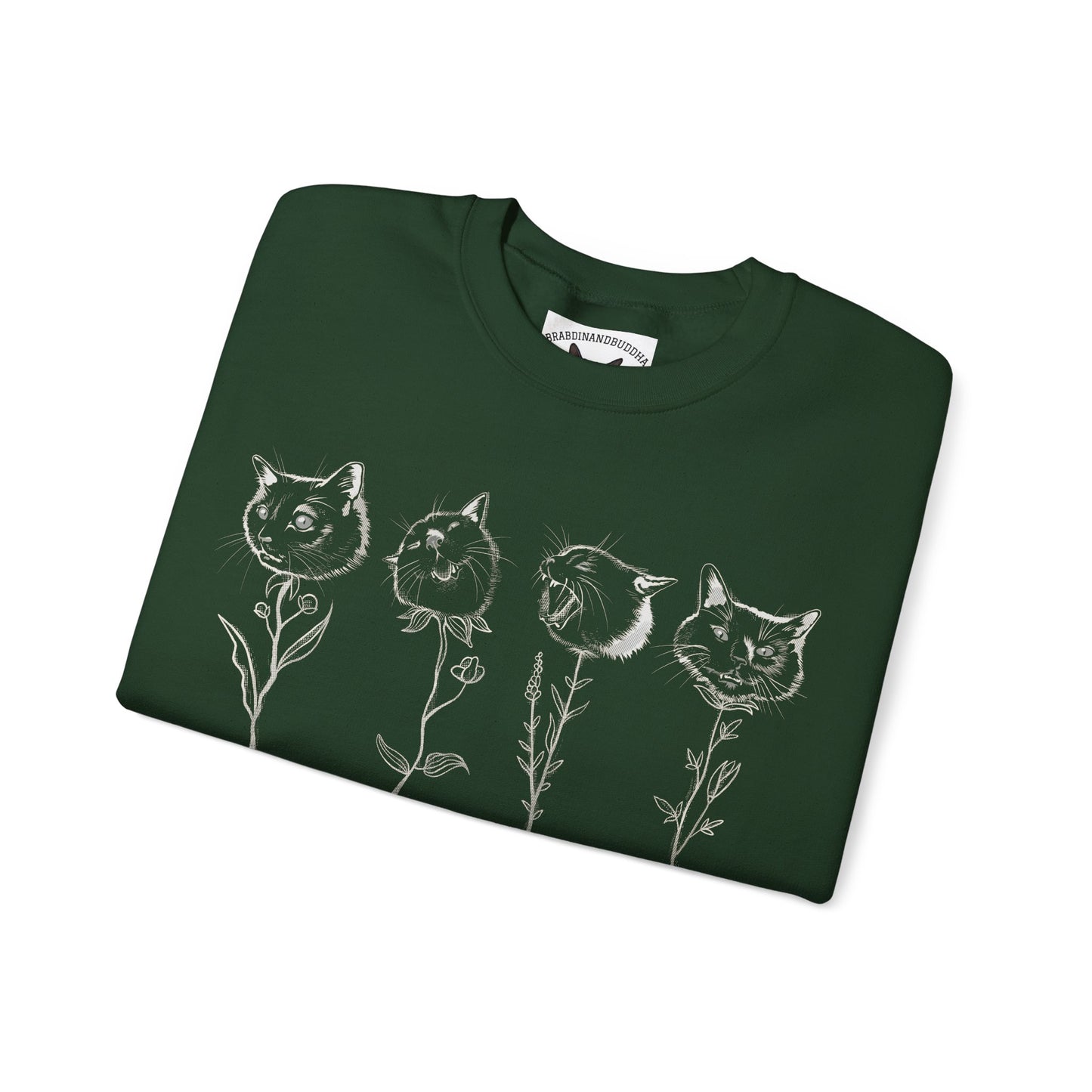 Buddha Flower Basic Crewneck Sweatshirt