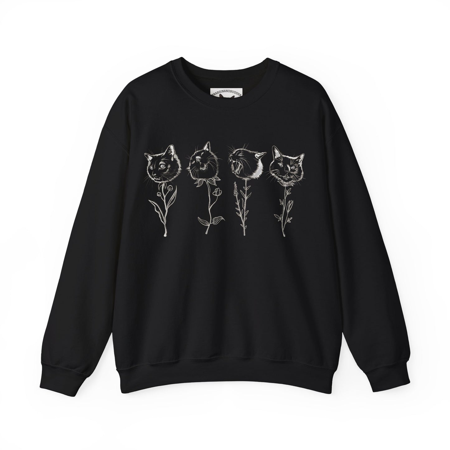 Buddha Flower Basic Crewneck Sweatshirt