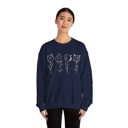 Buddha Flower Basic Crewneck Sweatshirt
