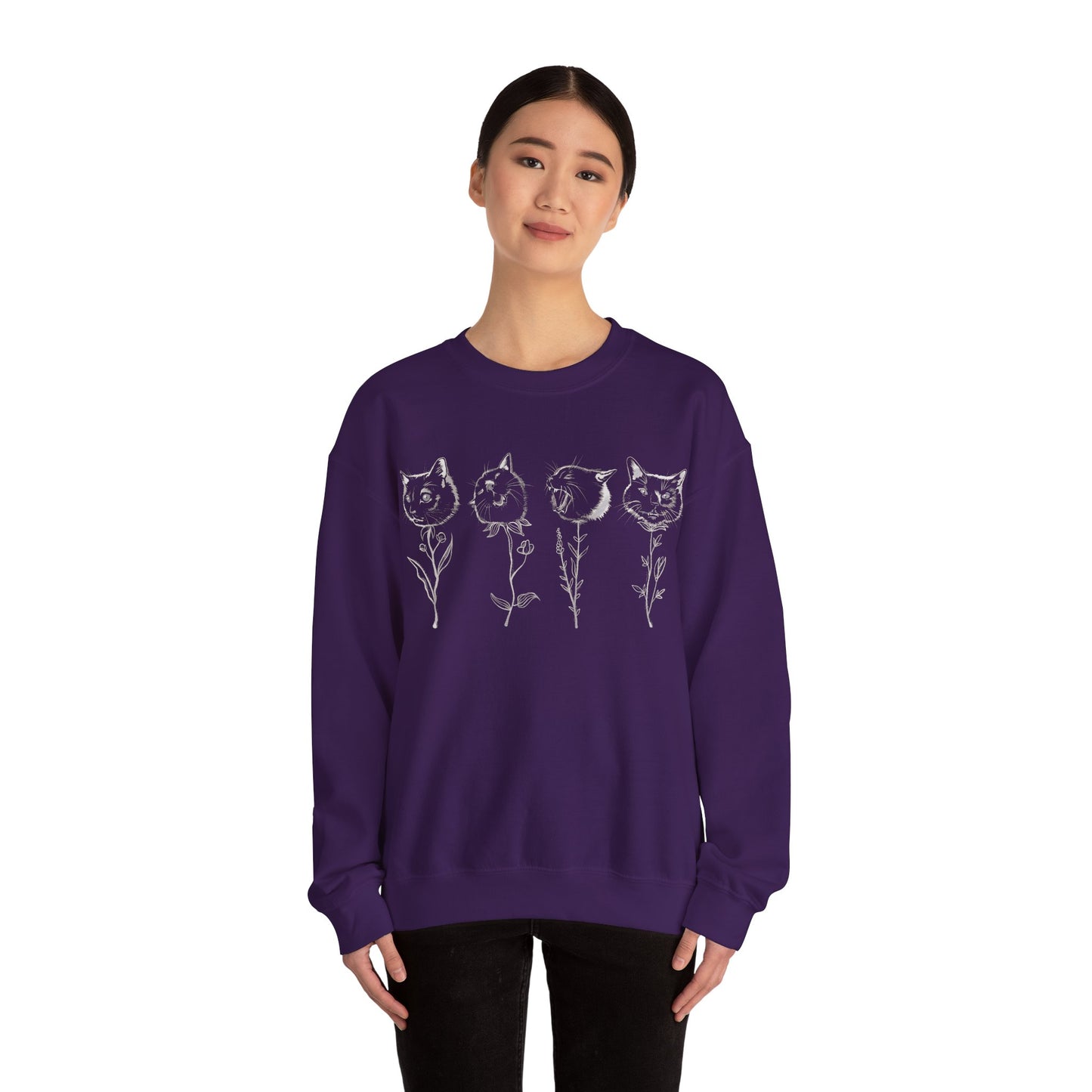 Buddha Flower Basic Crewneck Sweatshirt
