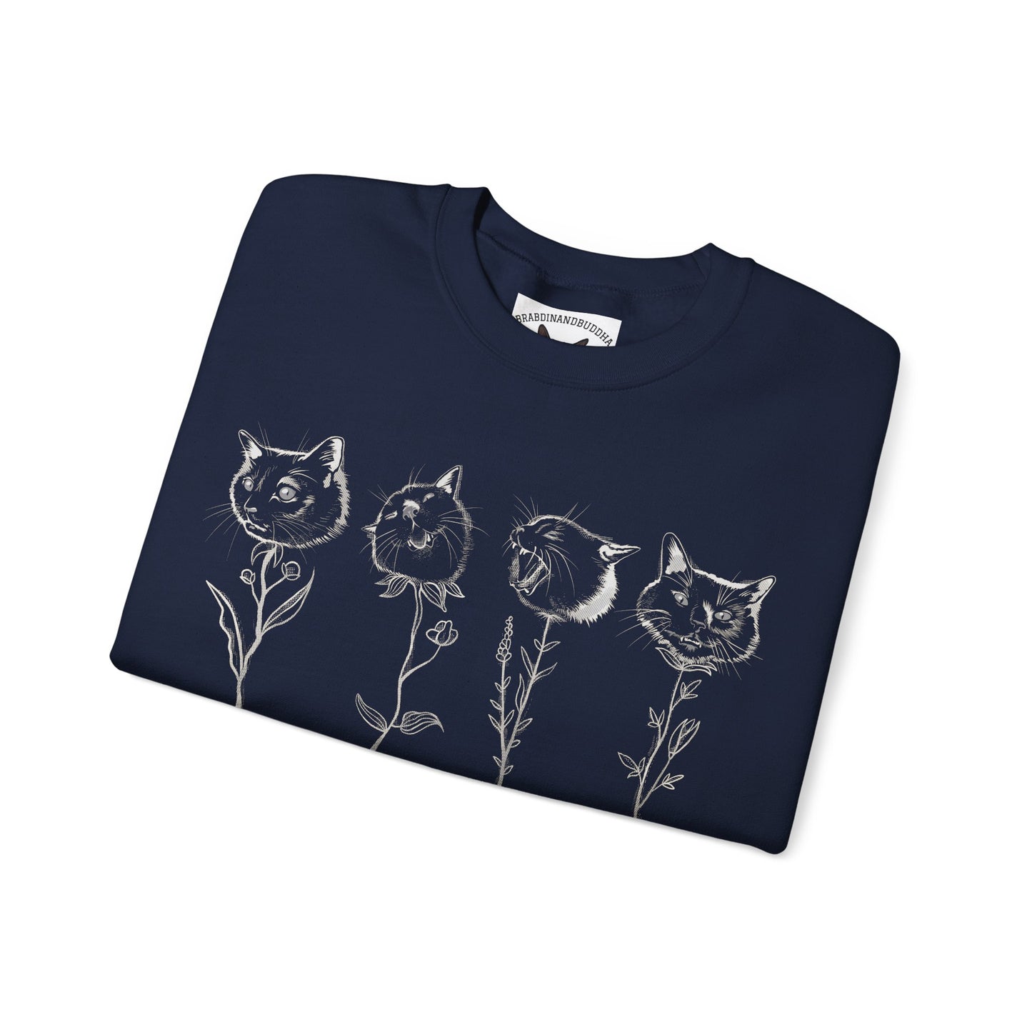 Buddha Flower Basic Crewneck Sweatshirt