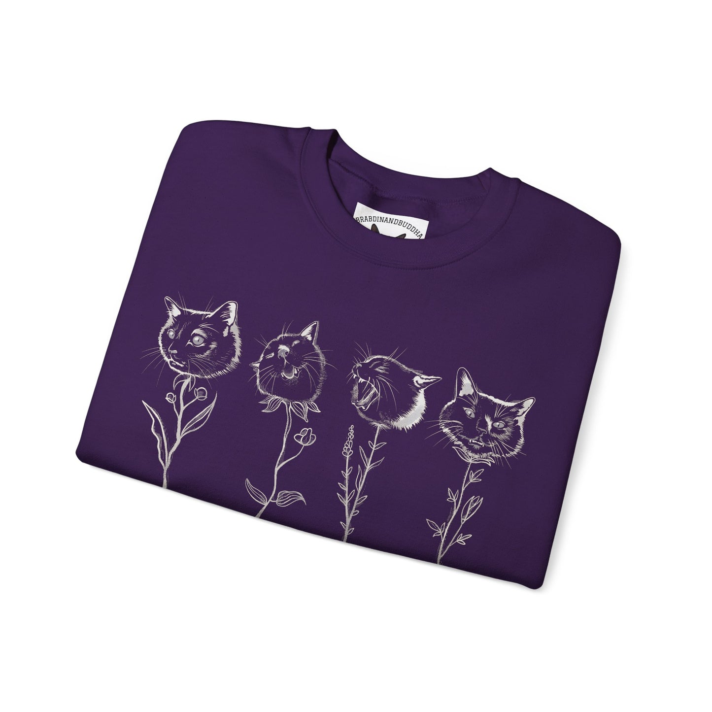 Buddha Flower Basic Crewneck Sweatshirt