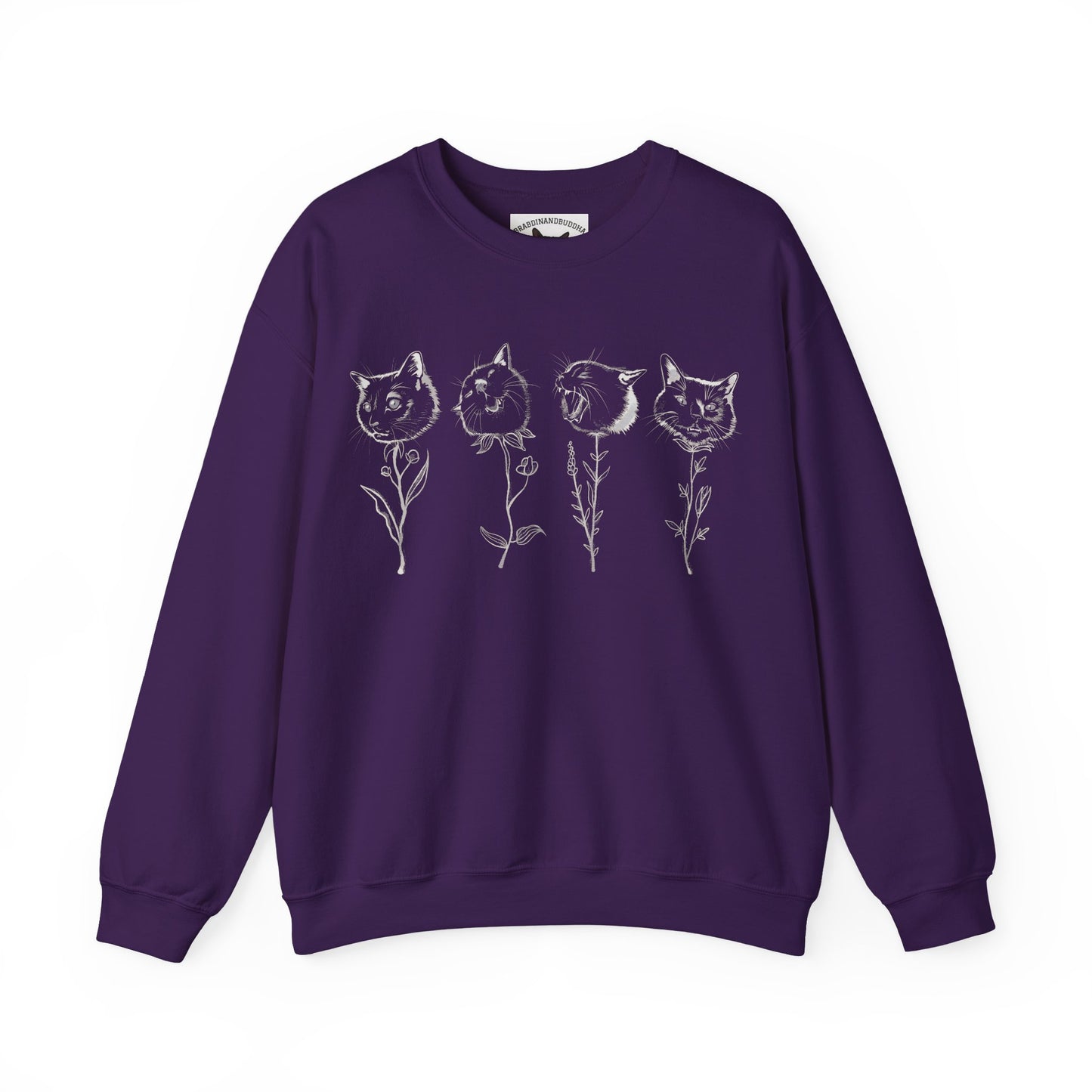 Buddha Flower Basic Crewneck Sweatshirt
