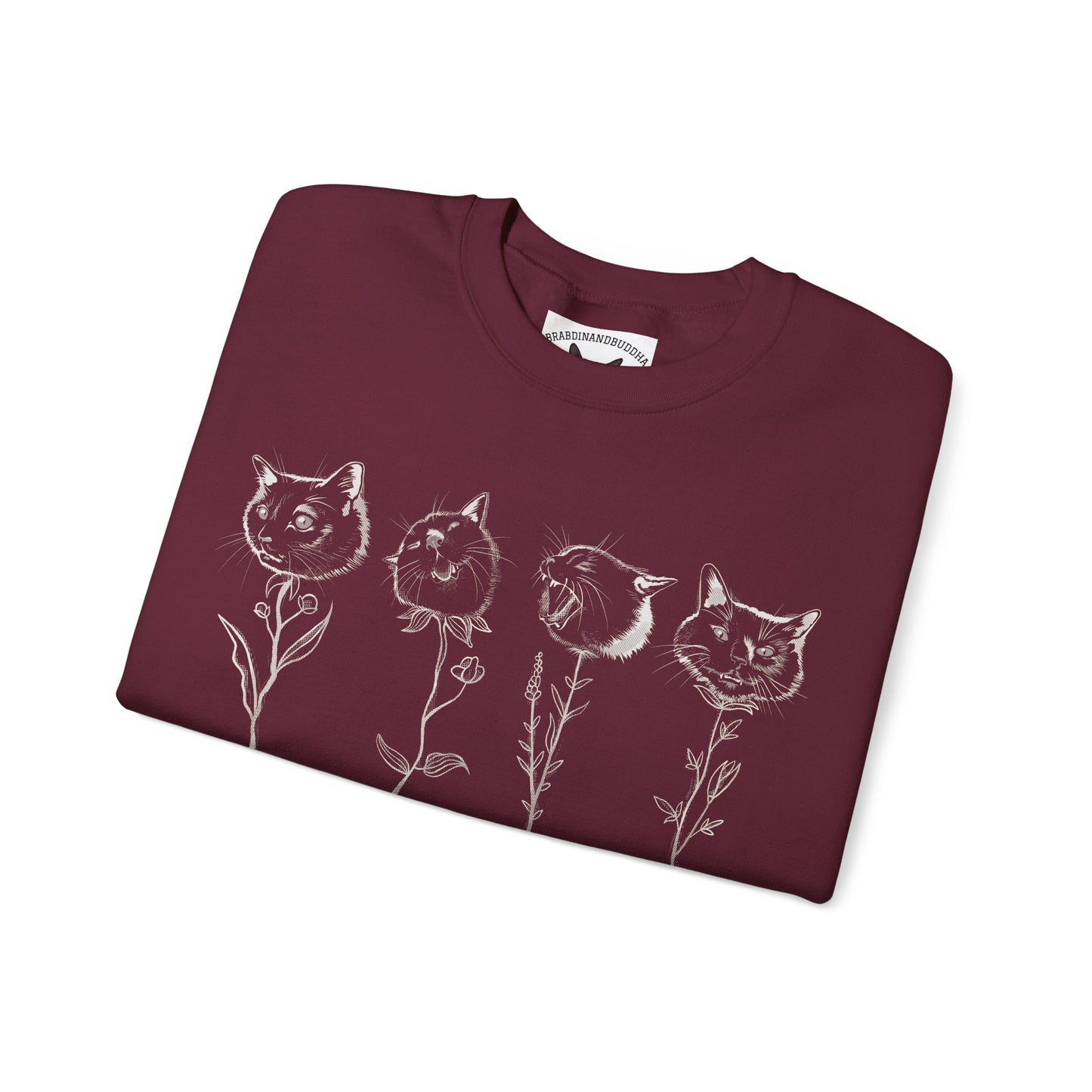 Buddha Flower Basic Crewneck Sweatshirt