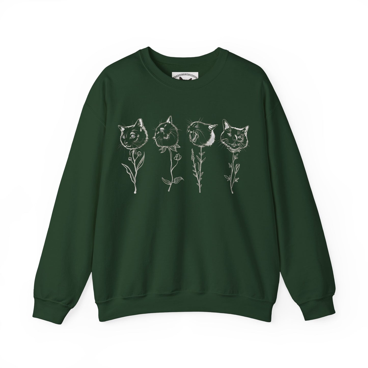 Buddha Flower Basic Crewneck Sweatshirt