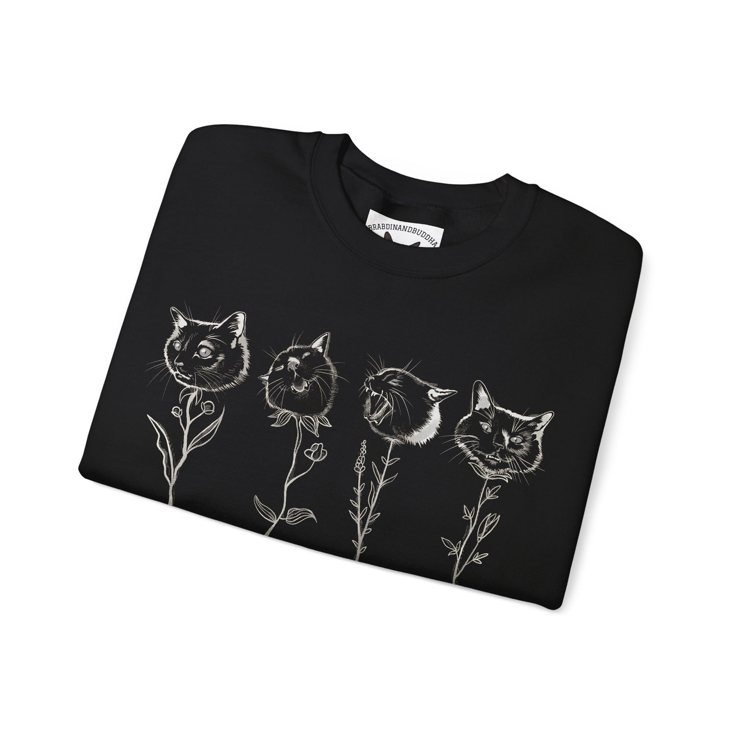 Buddha Flower Basic Crewneck Sweatshirt