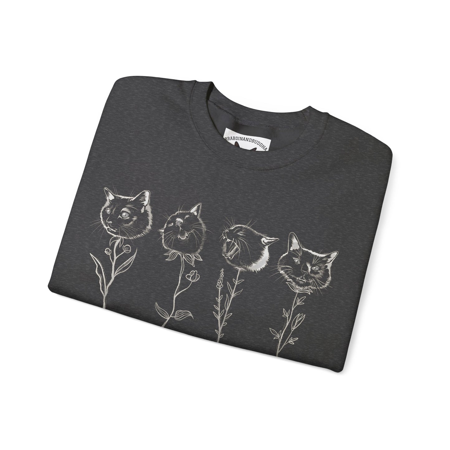 Buddha Flower Basic Crewneck Sweatshirt