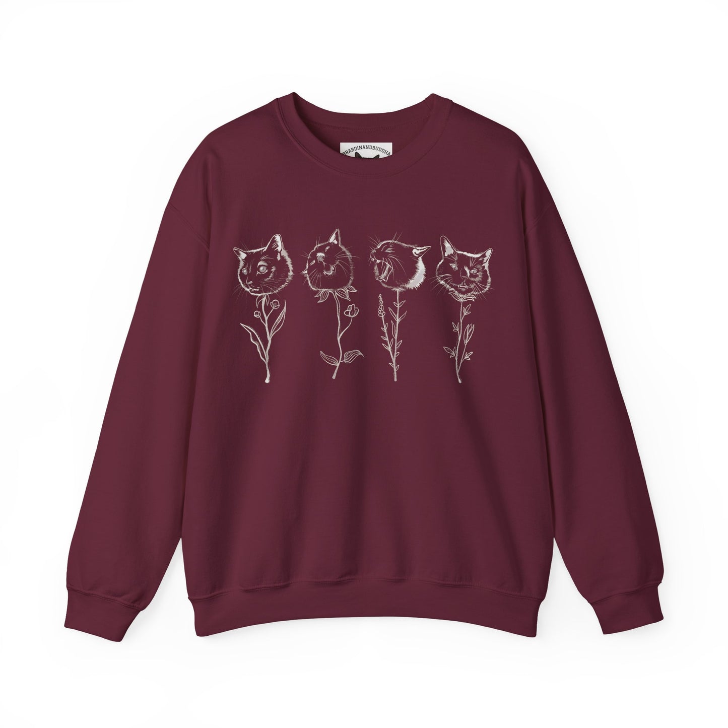 Buddha Flower Basic Crewneck Sweatshirt