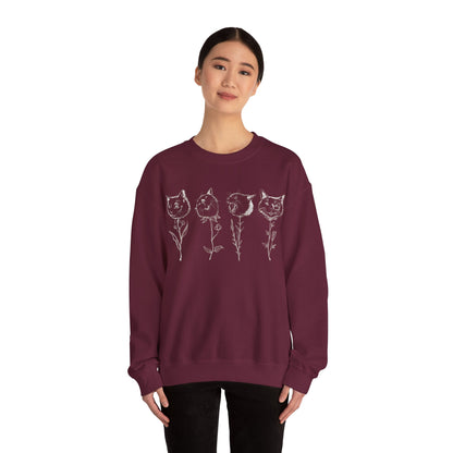 Buddha Flower Basic Crewneck Sweatshirt
